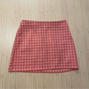 Urban outfitters pink and red mini skirt xs